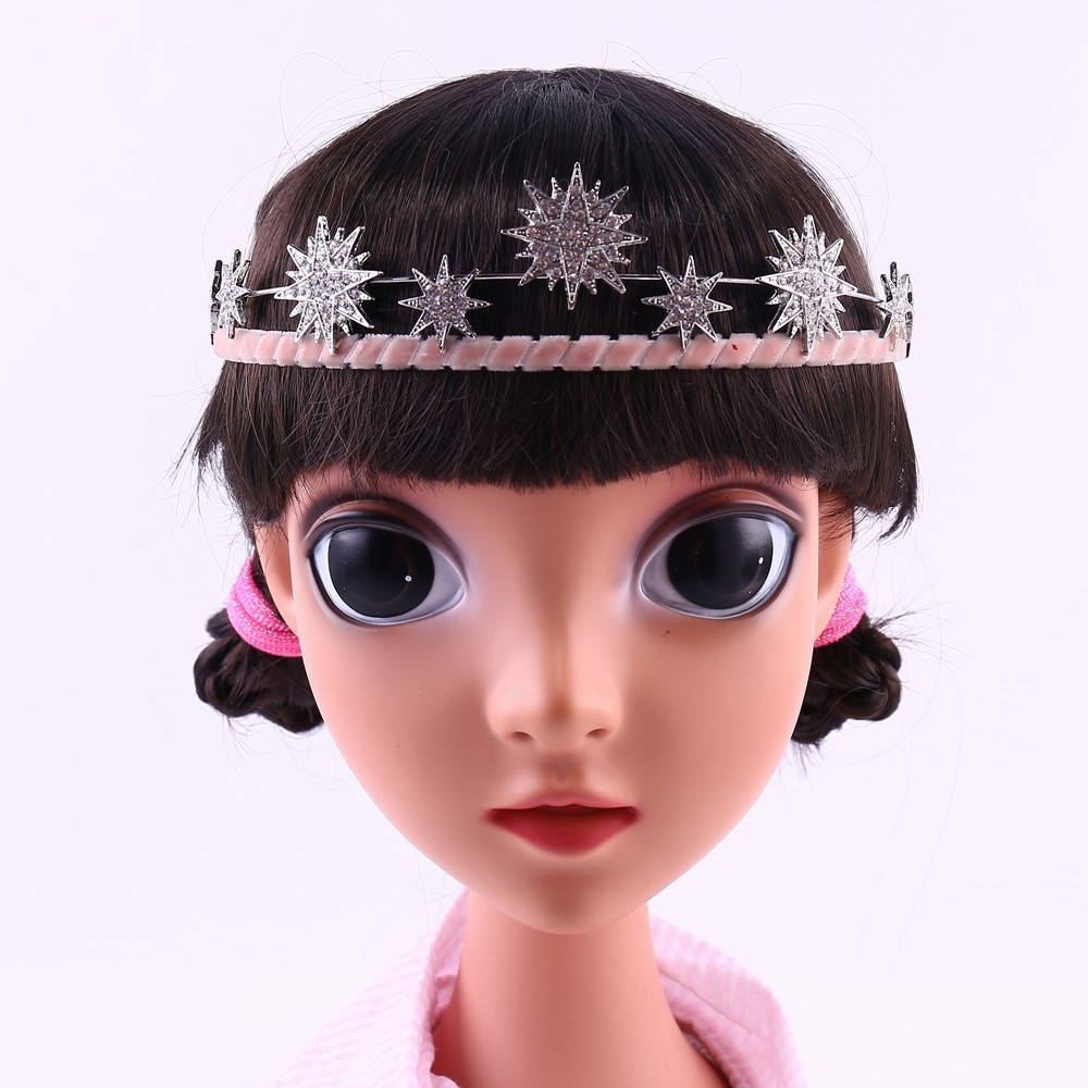 Fashion Multicolored Diamond Star Charm Head Band Head Jewelry Accessories Rhinestone Children Headband