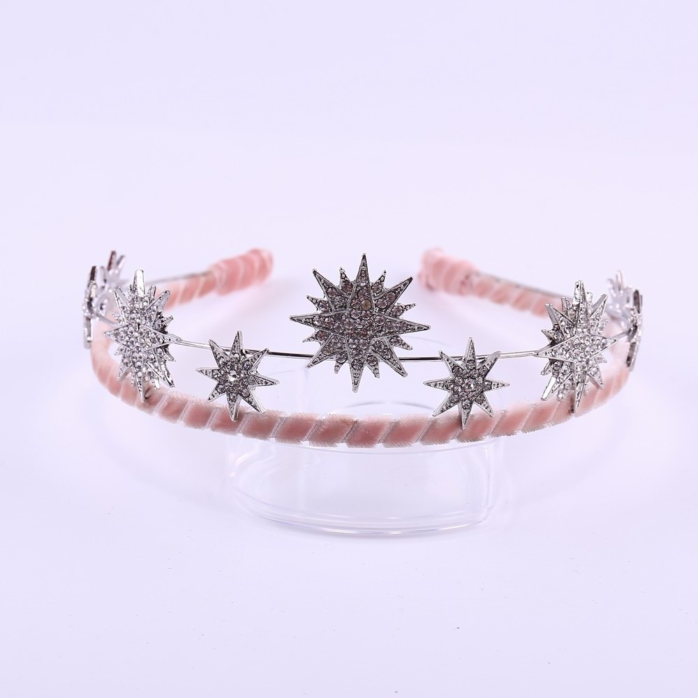 Fashion Multicolored Diamond Star Charm Head Band Head Jewelry Accessories Rhinestone Children Headband