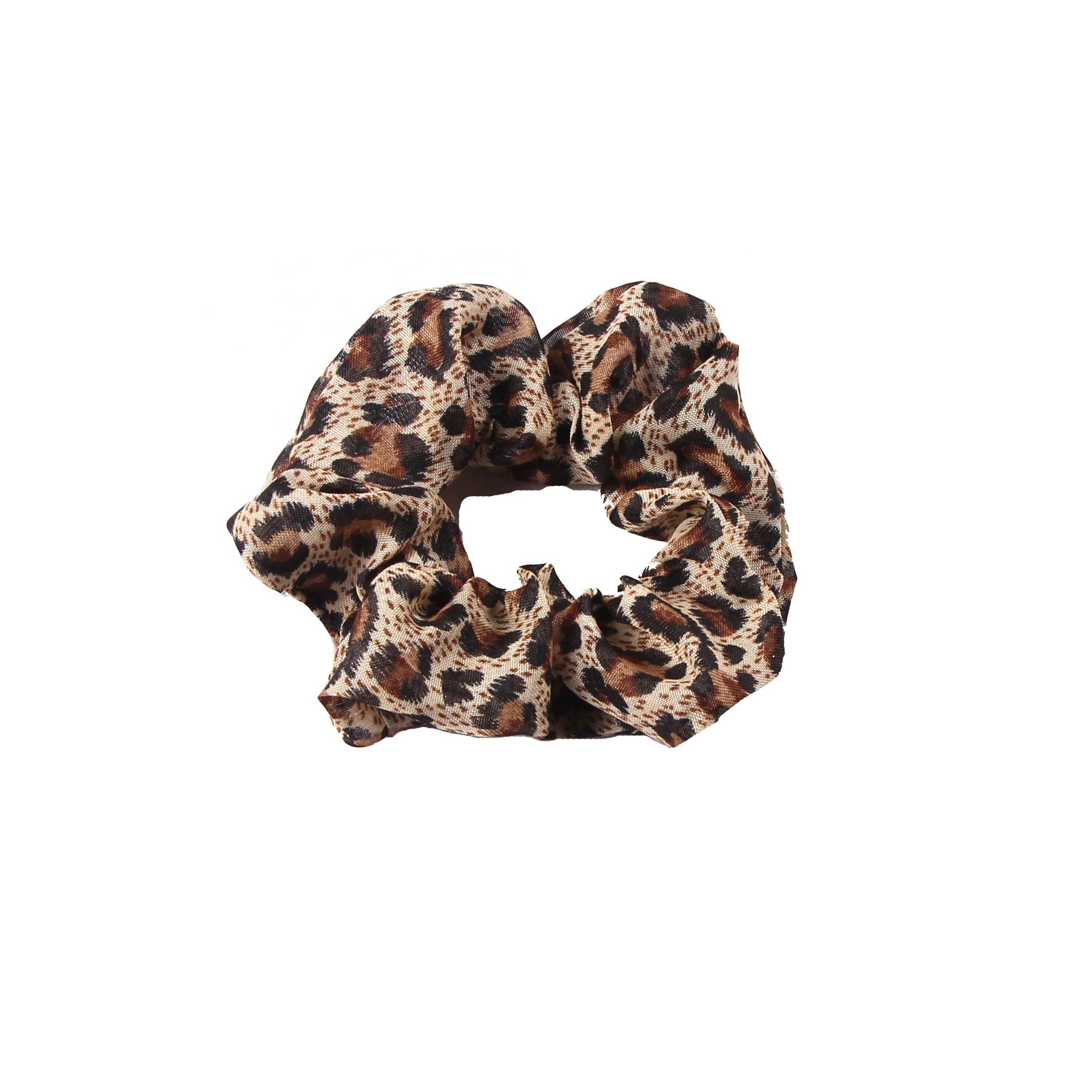 Fashion Animal Printed Leopard Fabric Hair Tie Elastic Scrunchie for Women