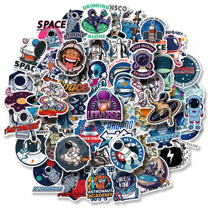 e-50PCS  space star stickers NASA astronaut space fantasy universe astronaut stickers for spot space station PVC