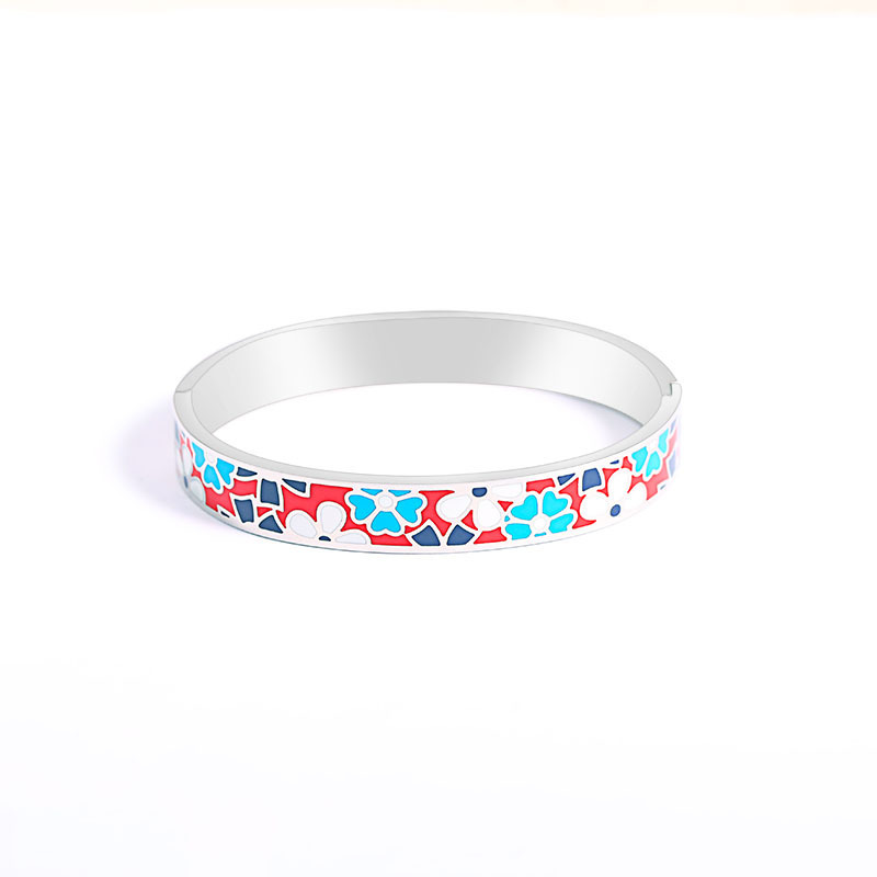 Wholesale Non Tarnish Enamel Cloisonne Bangle French Fashion Bracelet