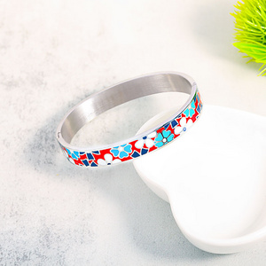 Wholesale Non Tarnish Enamel Cloisonne Bangle French Fashion Bracelet