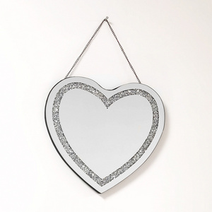 Mirrored Crushed Diamond Furniture Wall Mirror Glass With Crushed Diamonds For Crafts