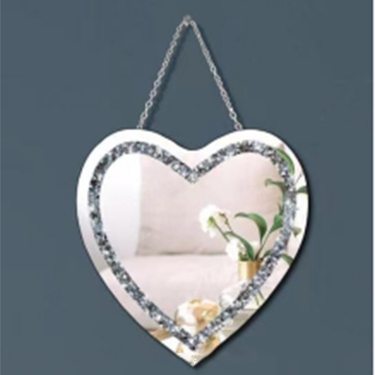 Mirrored Crushed Diamond Furniture Wall Mirror Glass With Crushed Diamonds For Crafts