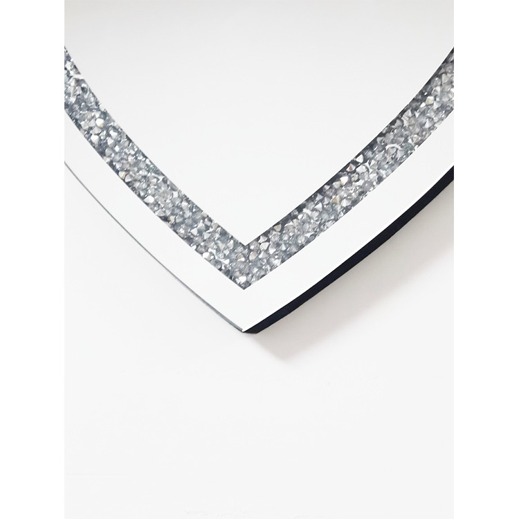 Mirrored Crushed Diamond Furniture Wall Mirror Glass With Crushed Diamonds For Crafts