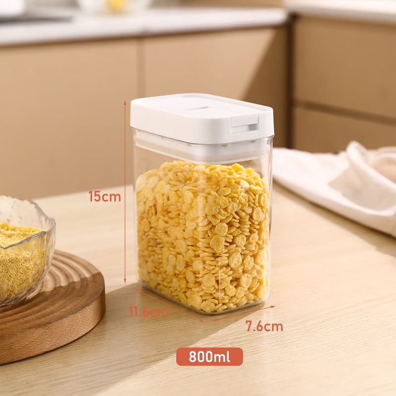 800ml Airtight Food Storage Container with Lid for Kitchen and Pantry Organization BPA Free Special Lock Easy Open