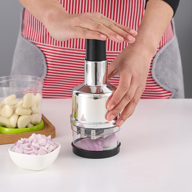 Easy to Clean Manual Hand Chopper Dicer Slap Press Chopper Mincer for Vegetables Onions Garlic Nuts Salads