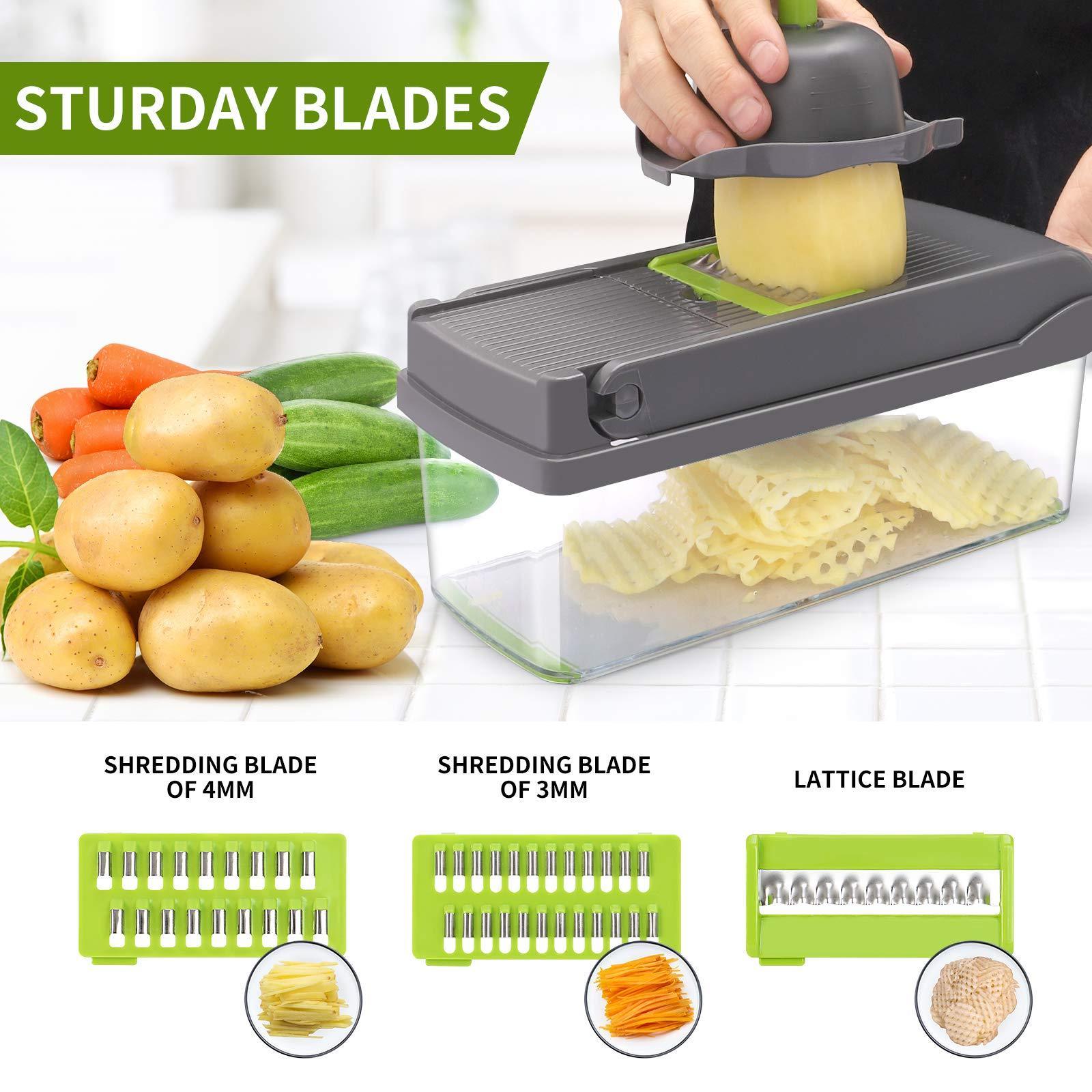 Hot Selling Kitchen Multi 13 in 1 Manual Mandoline Fruit Vegetable Cutter Onion Dicer Veggie Slicer Vegetable Chopper