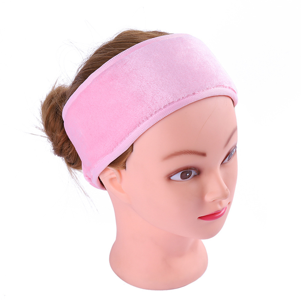 Spa Headband for Women Adjustable Makeup Hair Band with Magic Tape,Head Wrap for Face Care, Makeup and Sports