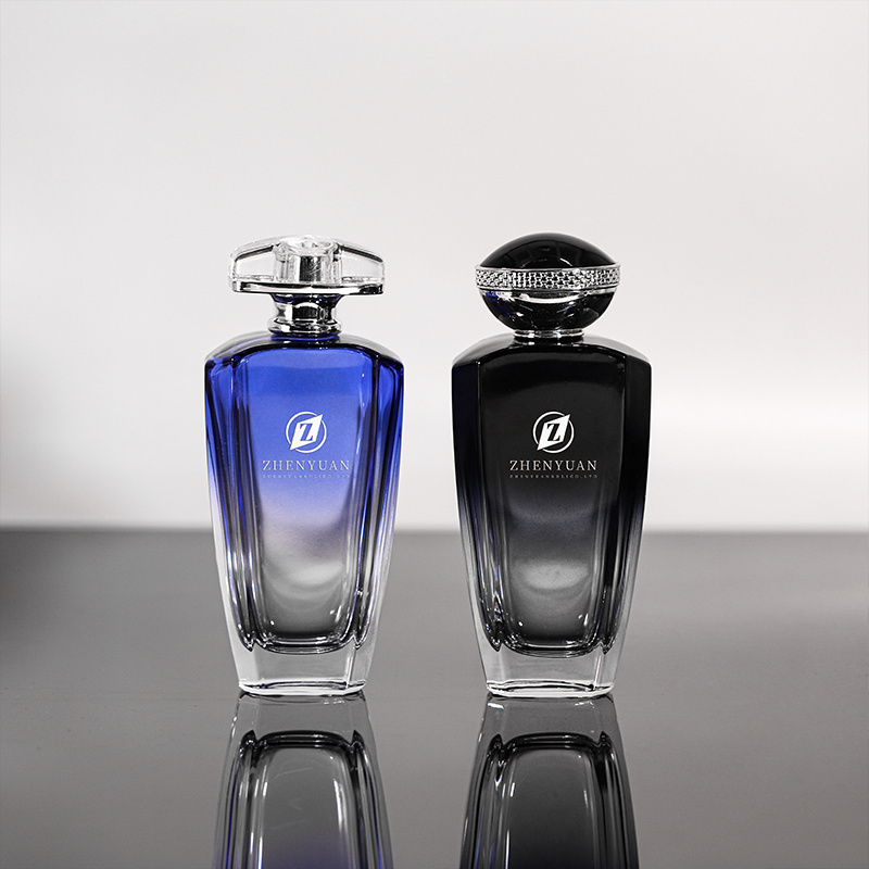 Factory wholesale customized 2023 hot style men's cool style 100ml empty perfume glass bottle