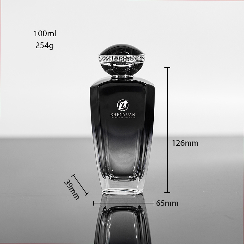 Factory wholesale customized 2023 hot style men's cool style 100ml empty perfume glass bottle