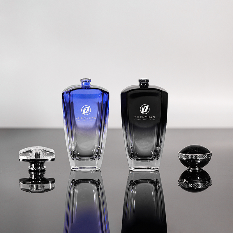 Factory wholesale customized 2023 hot style men's cool style 100ml empty perfume glass bottle