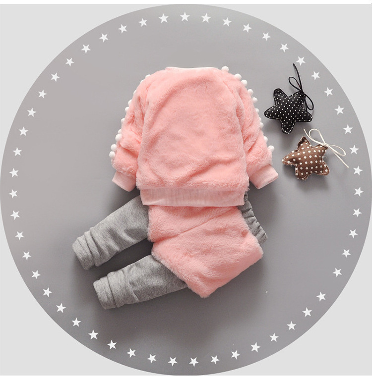 Newest Coat and Tutu Children Knitted Cotton Outfit For Baby Girl Winter Warm Outfit Set With Bow