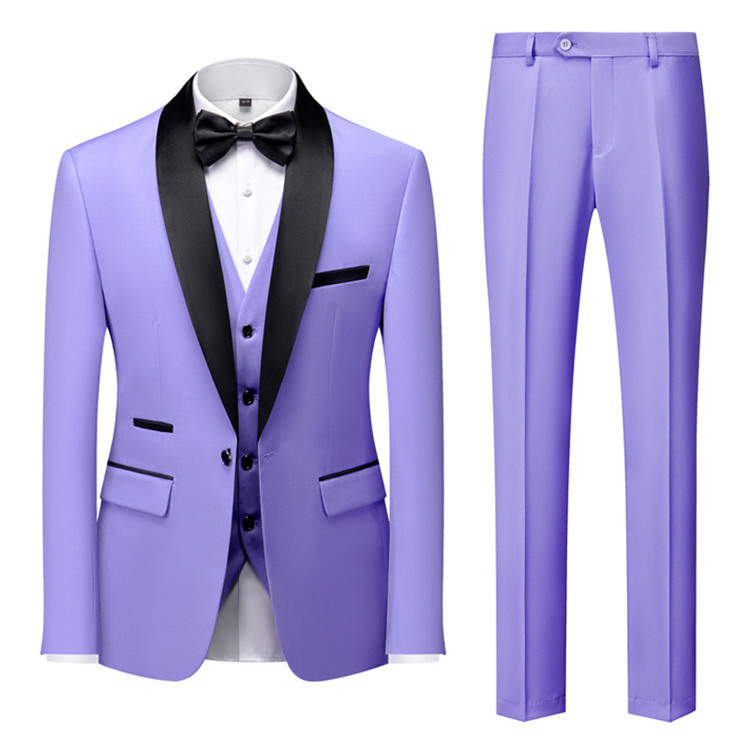 New Men's wedding Dress Suit Casual Business Work Suit 3 piece coat pant suits set for men