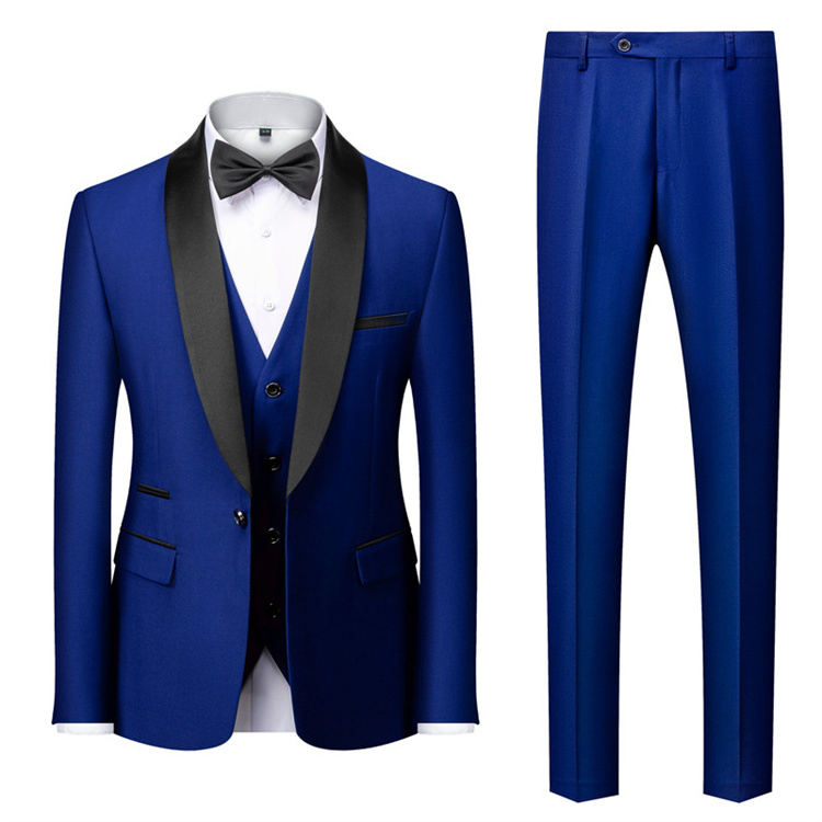 New Men's wedding Dress Suit Casual Business Work Suit 3 piece coat pant suits set for men