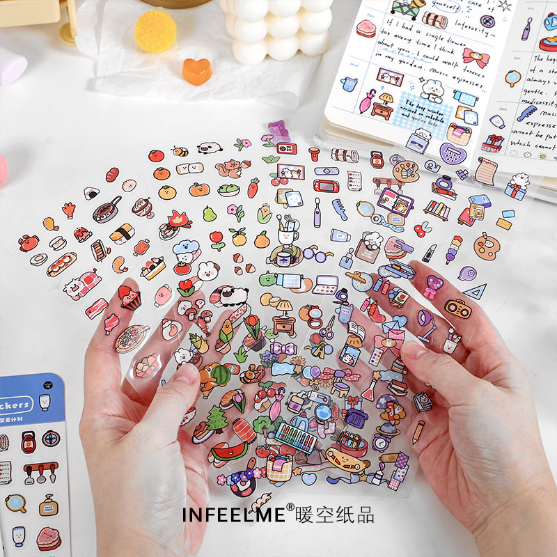 STICKERS PUNK Korean Stationery Sticker Warm Home Household Display Food Stuff Sticker Diary Album Scrapbooking Diy Craft 03699