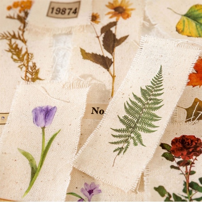 STICKERS PUNK 4 Pcs/pack Vintage Rub On Transfers Plant Stickers Flower Deco Sticker For Crafts Fabric Journal Scrapbook 04608