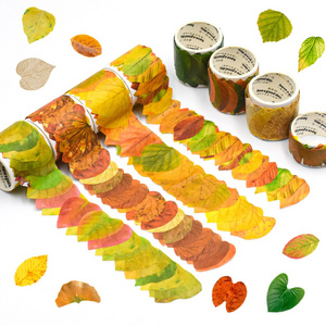 STICKERS PUNK Fall Washi Tape Fallen Leaves Masking Tape Decorative for Journal Diary Planner DIY Craft Gift Wrapping 03862