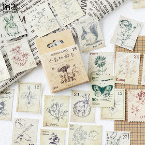 STICKERS PUNK 45pcs/box Little Forest Mini Size Scrapbooks Stickers Decals DIY Decoration Stamps Stickers for Crafts Album 00816