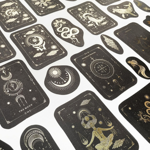 STICKERS PUNK 40 Pcs/pack Constellations Planets Sticker Set Gold Stamping Stickers For Laptop ipad Scrapbooking Crafts 03022