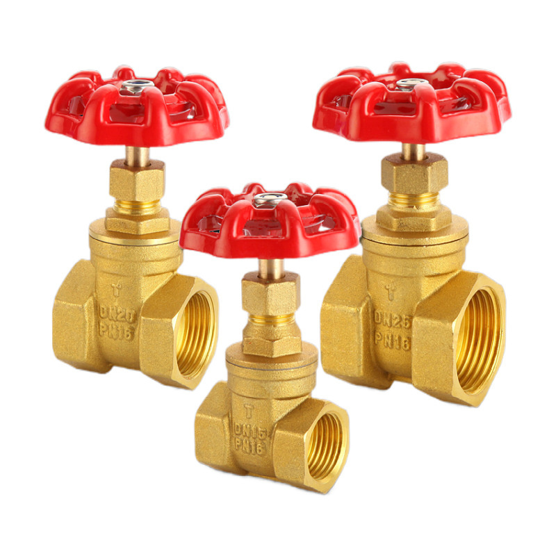 Water Brass 1/2 - 4 Inch female Thread Inch Valve Piping PN16 Iron Handle 1/2 - 3 4 Inch Brass Gate Valve