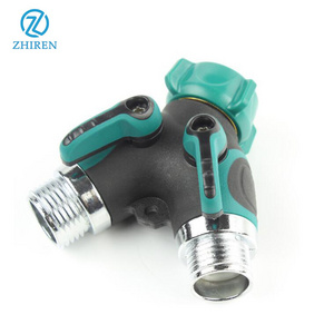 Garden Hose Faucet Switch On / Off Valve Pipe Fittings 2 Way Y Shunt Adapter Agriculture Garden Hose Adapter Connector