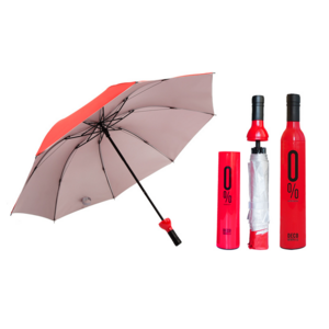 Customizable Item Logo Printing Advertise Business Corporate Gift Promotion Folding Umbrella Logo Foldable Wine Bottle Umbrellas