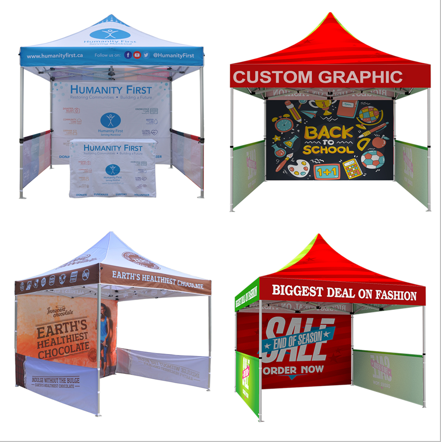 China Factory Custom Outdoor Waterproof Folding 10x10ft 10x15ft Printed Event Canopy Tent