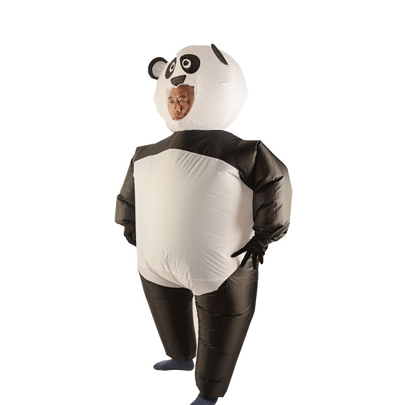 Christmas Party Decoration Giant Cartoon Panda Animal Walking Mascot Adult Inflatable Costume