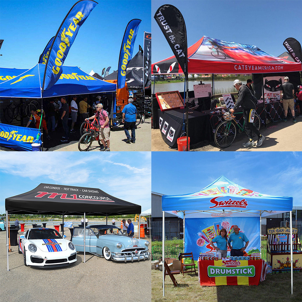 Promotional Folding Custom Print Event Pop Up Tent Display Logo Party Canopy 3x3 Trade Show Tents