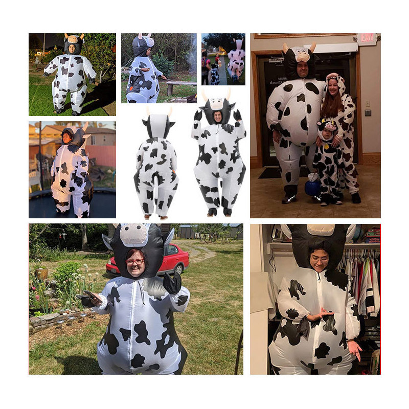 Disfraz Inflable Halloween Cosplay Party Christmas Fancy Dress Animal Cow Inflatable Costume