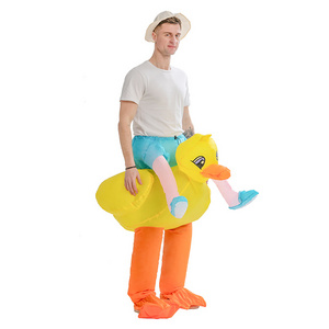 Manufacturers Halloween Party inflatable Duck Cartoon suit Girls 'high quality inflatable body blueberry suit