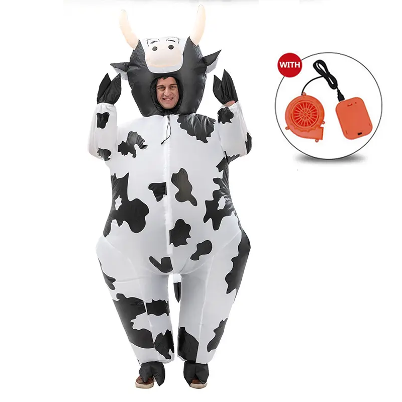 Disfraz Inflable Halloween Cosplay Party Christmas Fancy Dress Animal Cow Inflatable Costume