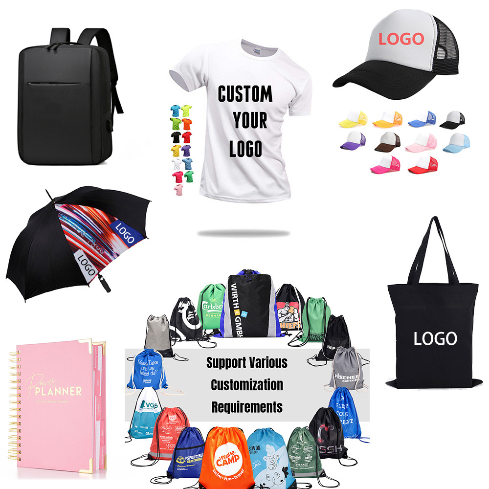 2023 New Small Gadget Commercial Support Corporate Ad Souvenir Polyester Bag Shirts Hat Gift Items For Students Gift