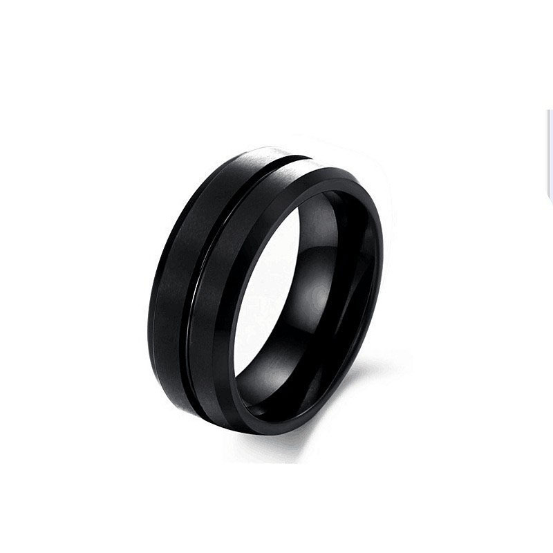 Wholesale Punk Stainless Steel Anxiety Rotatable Ring Men Silver Jewelry