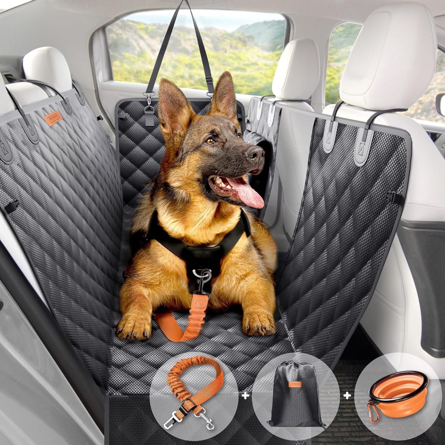 Advanced and Waterproof Dog Blanket Car Rear Seat  Protector Car Protective Cover for pet carriers