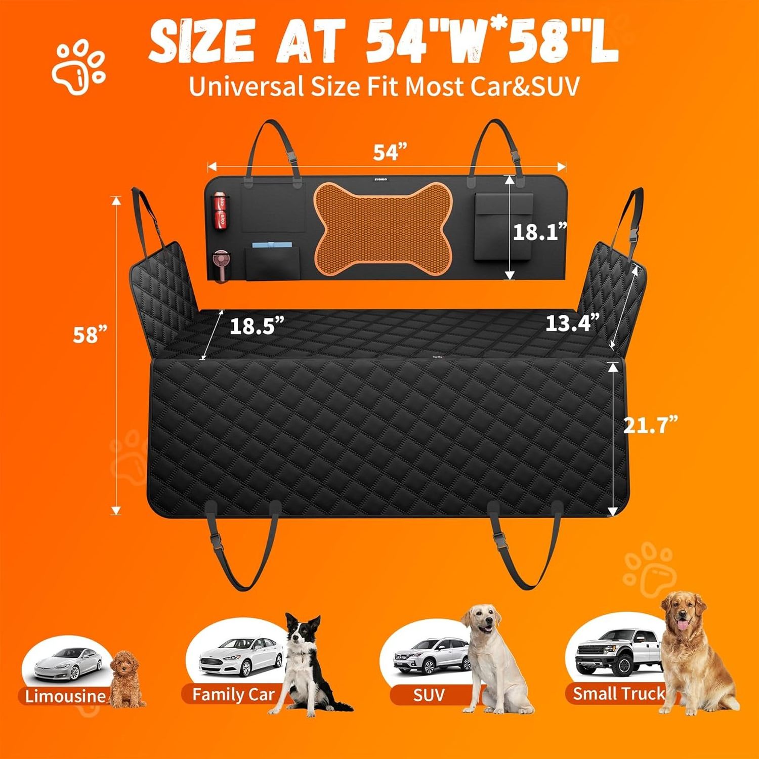 New Fashion  Pet Car Seat Covers  Large Comfortable Hammock for Trucks Suvs and Outdoor Trip Dog Car Seat Cover