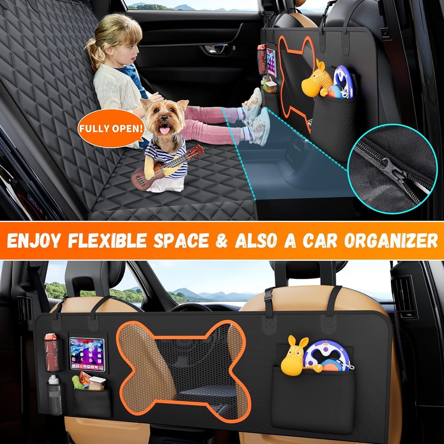 New Fashion  Pet Car Seat Covers  Large Comfortable Hammock for Trucks Suvs and Outdoor Trip Dog Car Seat Cover