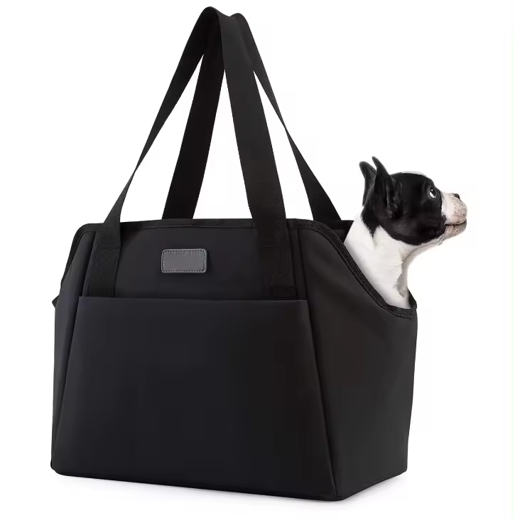 Portable Soft-Sided Pet Carrier Tote Bag Small Dog Cat Carrier Purse with Adjustable Safety Tether