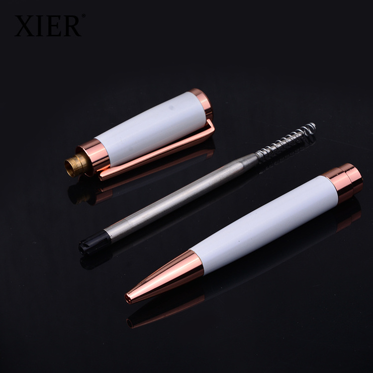 Promotional High Quality Top Level Advertising Private Label White Black Metal Twist Ballpen