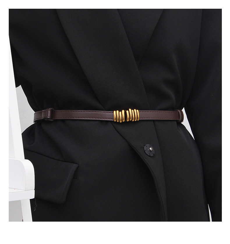 Leather Women's Thin Waistband Summer Decoration Suit With Dress Waist  Closure Versatile Waist Chain Vintage Belt | BestSuppliers.com
