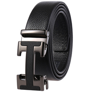 New men's real cow leather belt automatic buckle belt fashionable and beautiful trend strong and durable for men