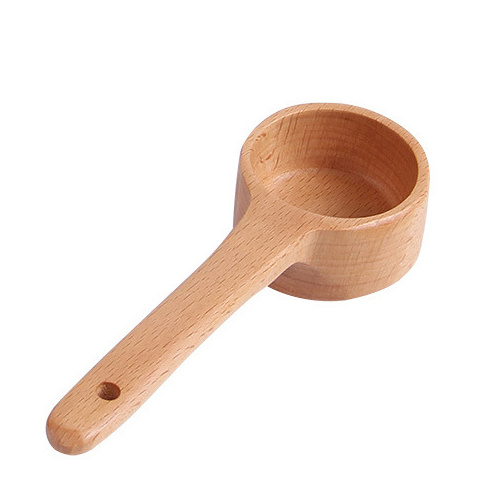 Wholesale Eco friendly beech tea powder bean spoon customized wooden coffee spoon