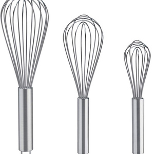 Whisks for Cooking 3 Pack Stainless Steel Whisk for Blending Whisking Beating and Stirring Enhanced Version Balloon Wire