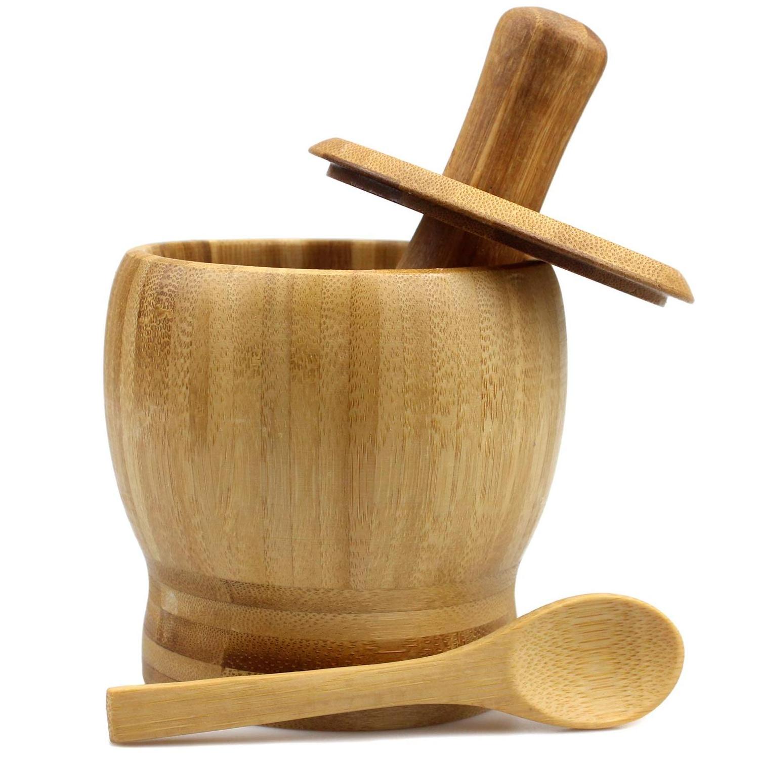 Handmade Wood Mortar and Pestle Perfect for Grinder for Herbs Garlic Walnut Spices Kitchen Essentials