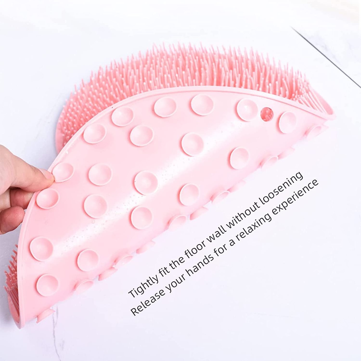 Silicone Bath Massage Pad Back Scrubber for Shower Body Scrubber Mat with Suction Cup for Bathroom Walls Foot Scrubber Mat