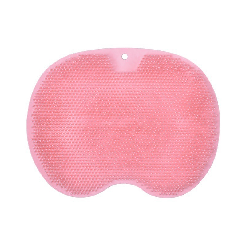 Shower Foot Scrubber Mat Silicone Bath Massage Pad Back Brush Exfoliate Feet Scrubber with Non Slip Suction