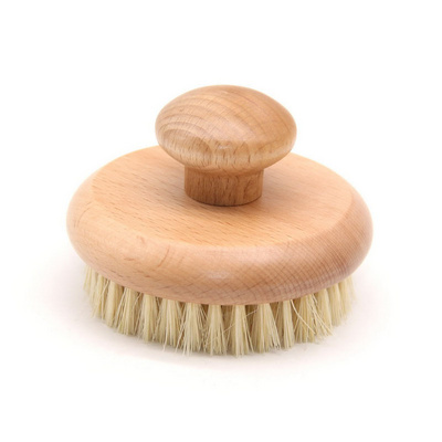 Customized Beech Dry Body Brushes Natural Sisal Bristles Bath Brush Wooded Body Scrubber Wet and Dry Brushing for Skin Care