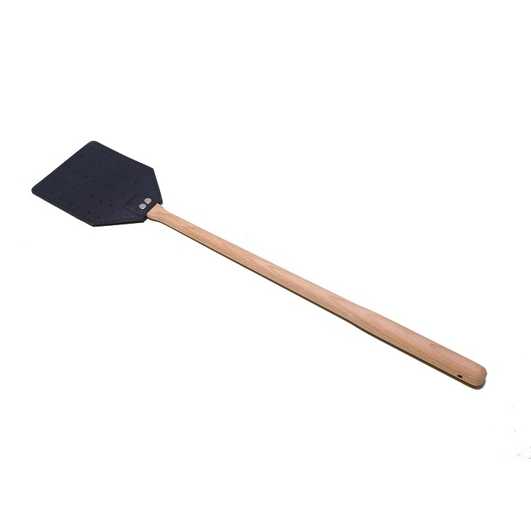 Leather Head Heavy Duty with Long Handle Double Sided fly swatter leather