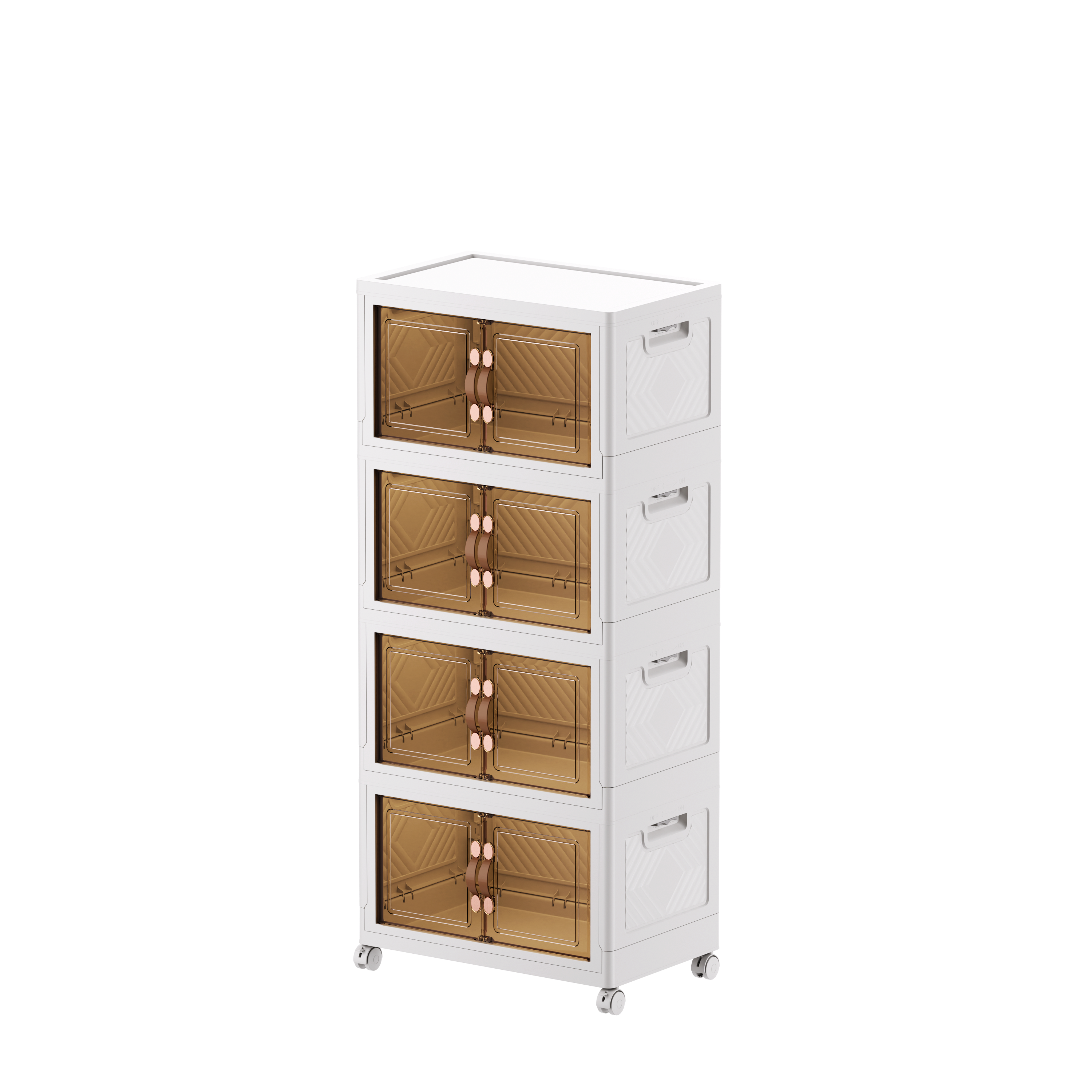 Plastic Storage Bins Folding Storage Box Stackable Storage Bins with Wheels White Dorm Room Essentials Double Door File Cabinet